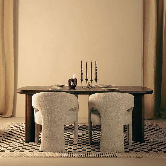 Ausziehbarer Tisch Marbella 160-200 cm, rechteckig, dunkle Eiche