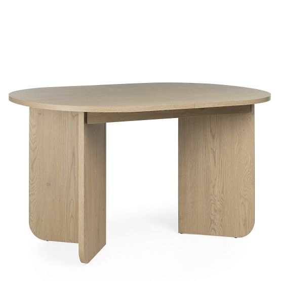 Ausziehbarer Tisch Mou 140-200 cm, Eiche Cremona Torro, ovale Platte