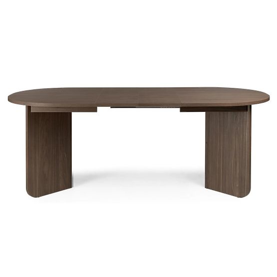 Ausziehbarer Tisch Mou 140-200 cm, Lincoln-Nussbaum, ovale Platte