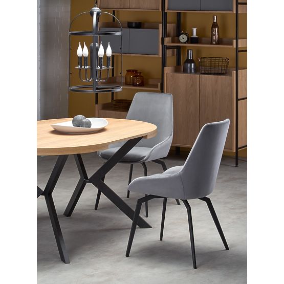 Ausziehbarer Tisch PERONI Eiche Gold - Schwarz