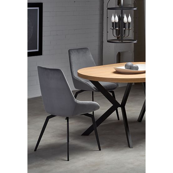 Ausziehbarer Tisch PERONI Eiche Gold - Schwarz