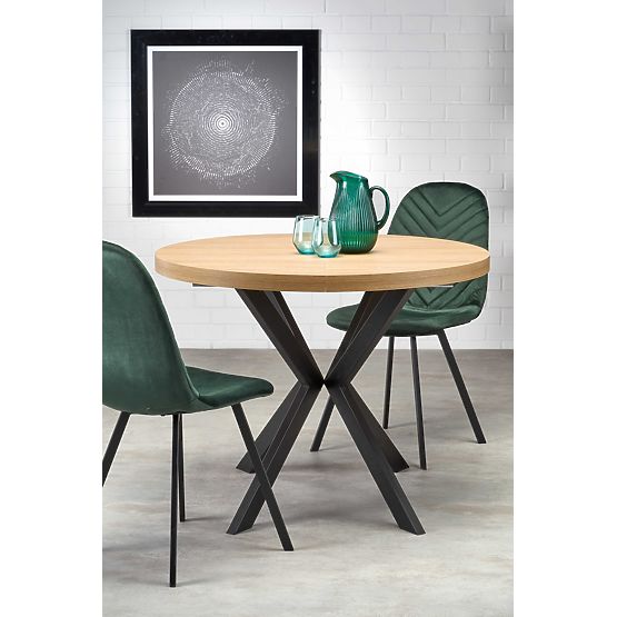 Ausziehbarer Tisch PERONI Eiche Gold - Schwarz