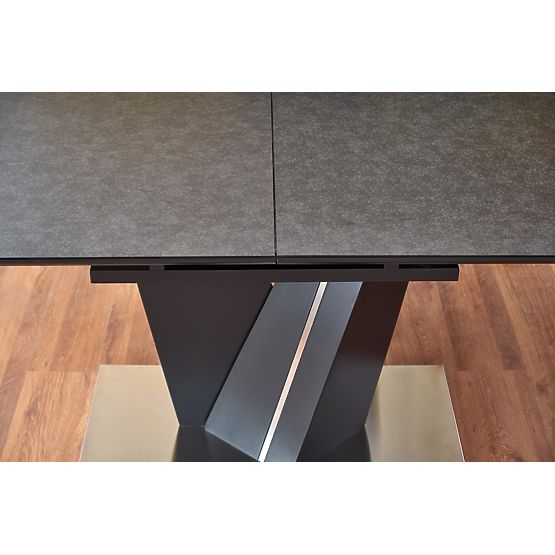 Ausziehbarer Tisch SALVADOR Platte - dunkle Asche, Beine - dunkle Asche (3p=1Stk)
