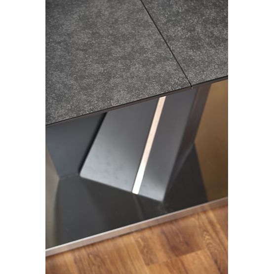 Ausziehbarer Tisch SALVADOR Platte - dunkle Asche, Beine - dunkle Asche (3p=1Stk)