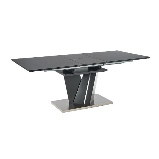 Ausziehbarer Tisch SALVADOR Platte - dunkle Asche, Beine - dunkle Asche (3p=1Stk)