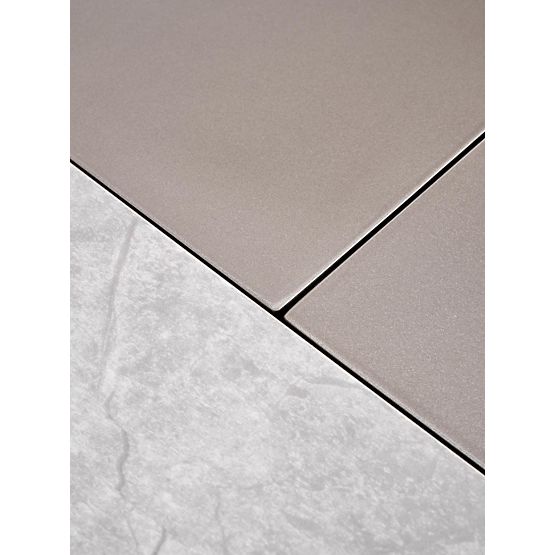 Ausziehbarer Tisch VALENTINO hellgrau/gold