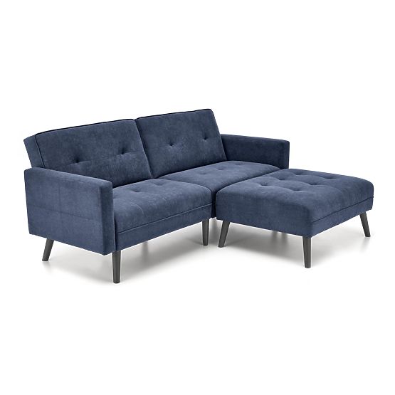 Ausziehbares Sofa CORNELIUS mit Ecksofa-Funktion blau (1p=1Stk)