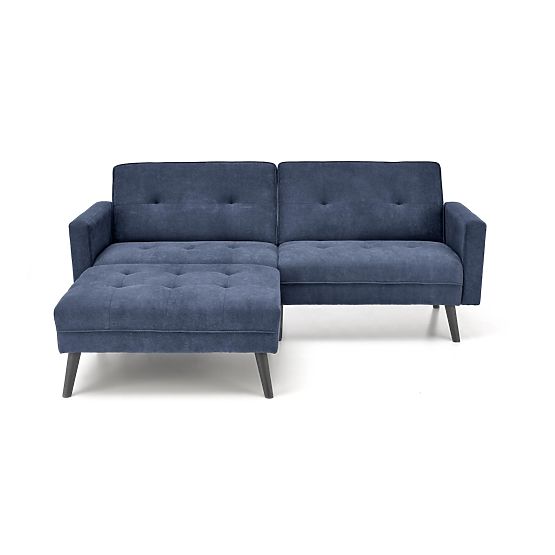 Ausziehbares Sofa CORNELIUS mit Ecksofa-Funktion blau (1p=1Stk)