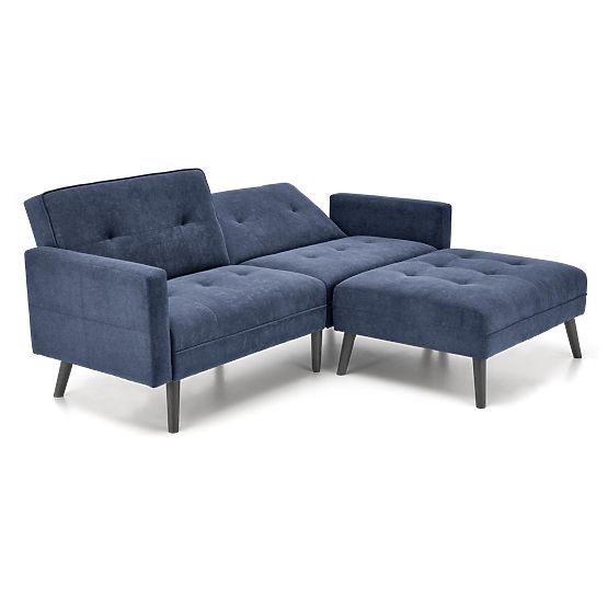 Ausziehbares Sofa CORNELIUS mit Ecksofa-Funktion blau (1p=1Stk)