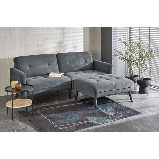 Ausziehbares Sofa CORNELIUS mit Ecksofa-Funktion grau (1p=1Stk)