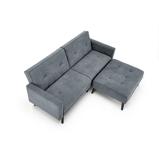 Ausziehbares Sofa CORNELIUS mit Ecksofa-Funktion grau (1p=1Stk)