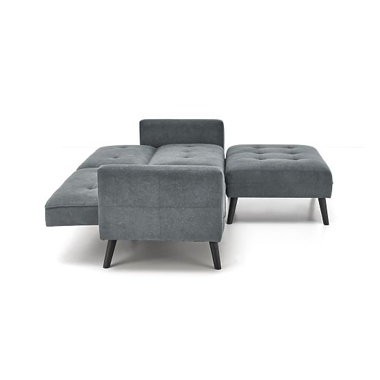 Ausziehbares Sofa CORNELIUS mit Ecksofa-Funktion grau (1p=1Stk)