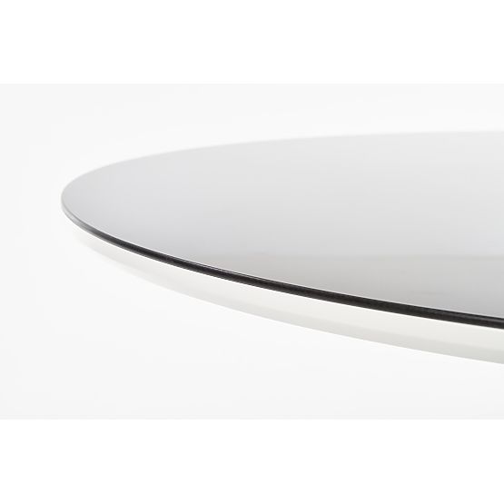 AVELAR Tischplatte - schwarz / weiß, Gestell - schwarz