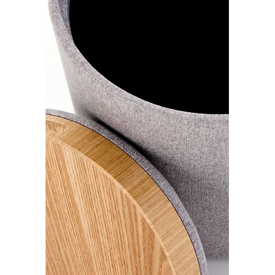 AVIKO Set aus 2 Poufs, hellgrau