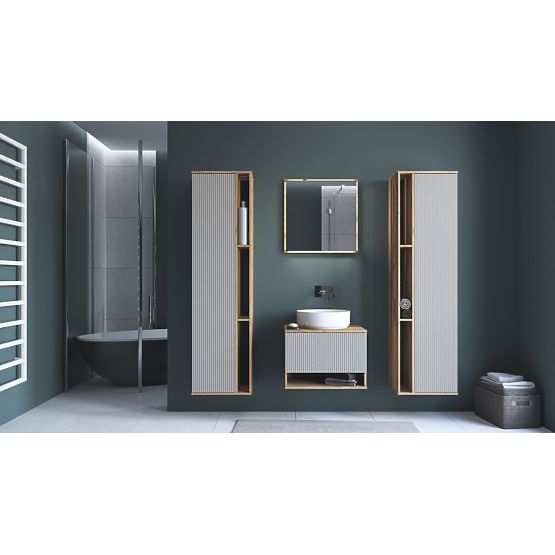 AVIOLA Spiegel 60 cm + LED Eiche Artisan (1p=1Stk)