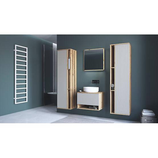 AVIOLA Spiegel 60 cm + LED Eiche Artisan (1p=1Stk)