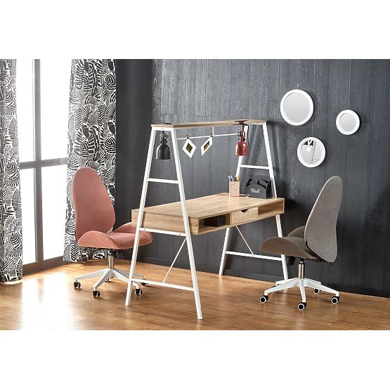 B48 Schreibtisch Eiche Sonoma / Weiß