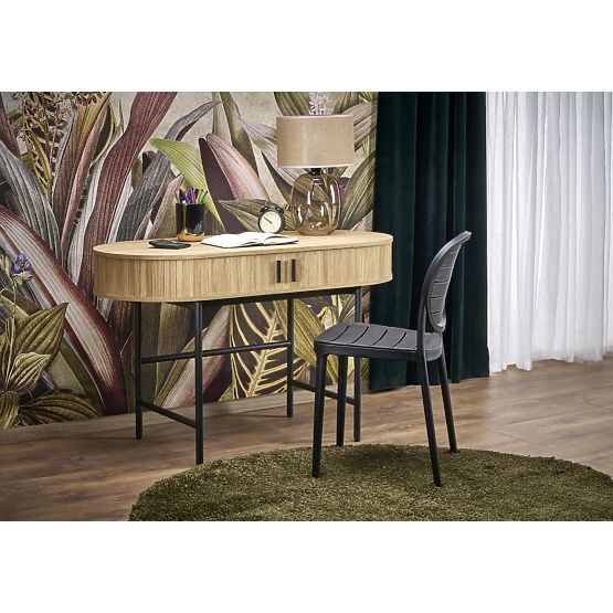 B51 Schreibtisch natur/schwarz (1p=1Stk)