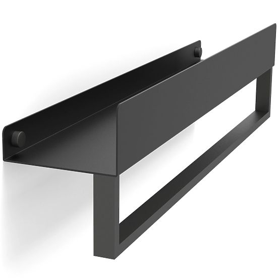 Badezimmerablage für die Badewanne SF01 60 cm schwarz matt
