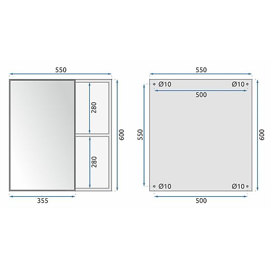 Badezimmermöbel-Set mit Waschbecken Astor 60 cm Weiß