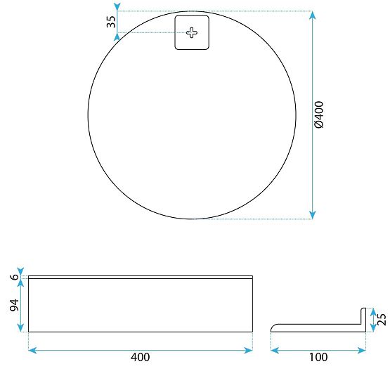 Badezimmermöbel-Set mit Waschbecken Molly 40 cm Grau
