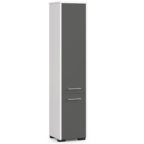 BADEZIMMERREGAL FIN SÄULE 30 2D 140cm WEISS / GRAU