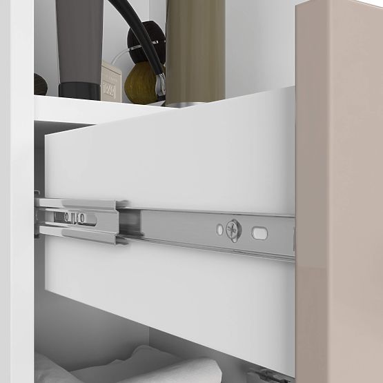 BADEZIMMERSCHRANK FIN SÄULE 30 2D 1SZ 1W 140cm PK CAPPUCCINO GLANZ