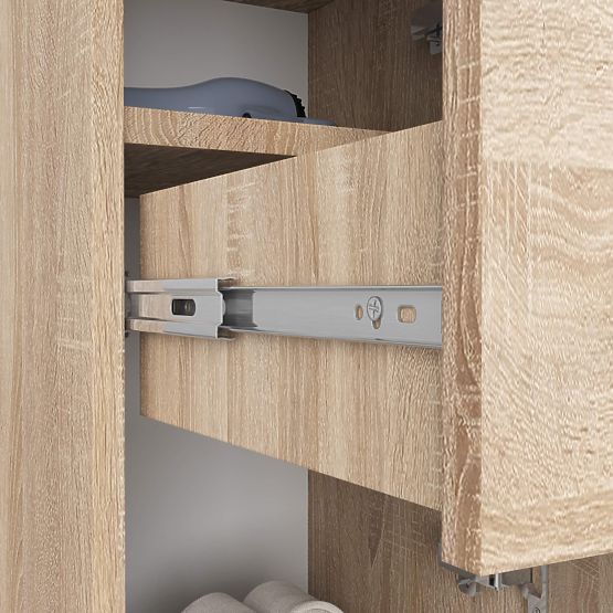 BADEZIMMERSCHRANK FIN SÄULE 30 2D 1SZ 85cm PK EICHE SONOMA