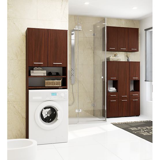 BADEZIMMERSCHRANK FIN ÜBER DER WASCHMASCHINE WENGE