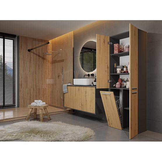 Badezimmerschrank Nel 1K/DD ANTHRAZIT ARTISAN