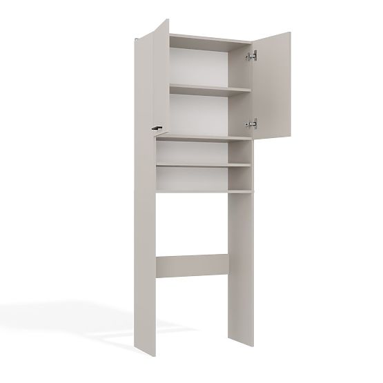 Badezimmerschrank über der Waschmaschine POLA DK KASCHMIR BEIGE Regal Säule 180X64X30