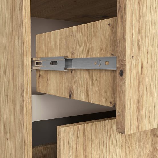 BADEZIMMERSCHRANK UNTER DEM WASCHBECKEN MIT LÖCHERN VAMI W90 UM 2SZ 2P EICHE ARTISAN / KASCHMIR