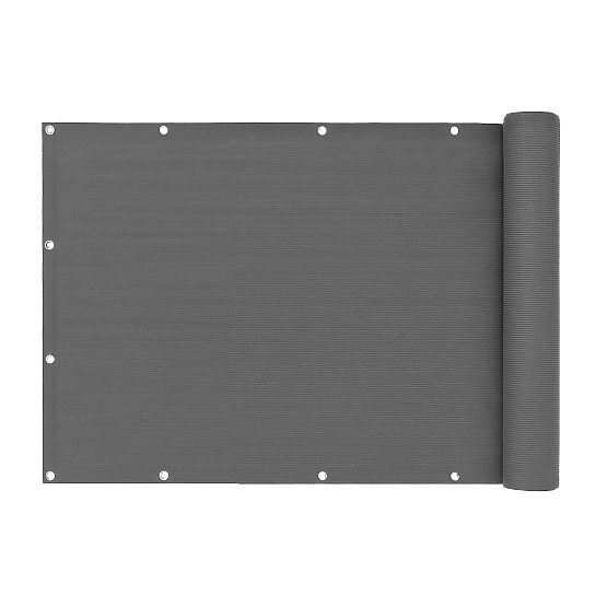 Balkonblende mit Beschlägen 100x500 cm Sichtschutznetz + Installationszubehör grau MultiGarden