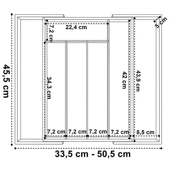 Bambus-Besteckorganisator IKAR