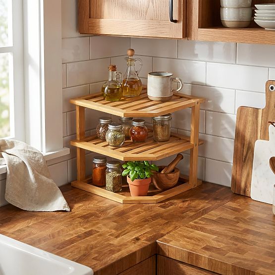 Bambus-Eckküchenregal DEDAL