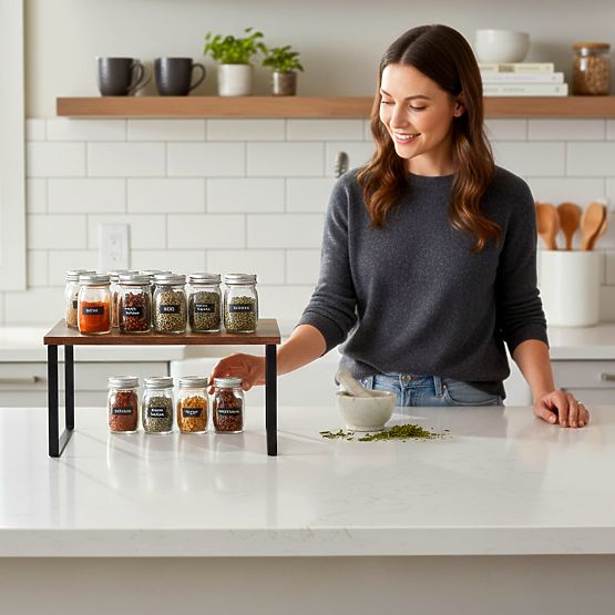 Bambus Küchenregal GINGER MAX rustikal