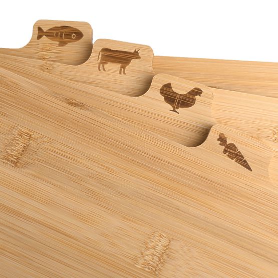 Bambus-Schneidebrett Skara Set 4 Stück