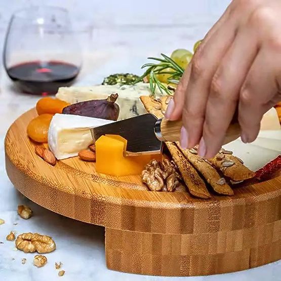 Bambus-Snack- und Käseplatte Andra