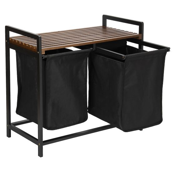 Bambus-Wäschekorb HANOI BLACK SCHWARZ
