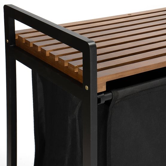 Bambus-Wäschekorb HANOI BLACK SCHWARZ