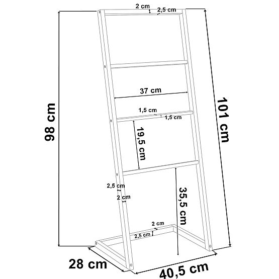Bambusständer MEKONG mit 3 Haken