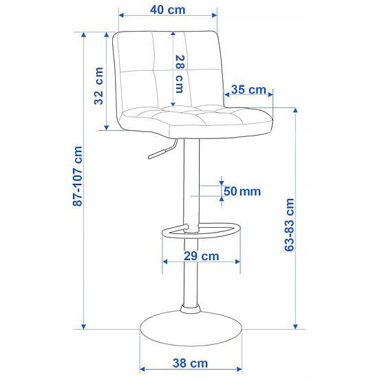 Barhocker Arako grau