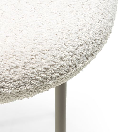 Barhocker Fiori hellbeige, abgerundete Formen