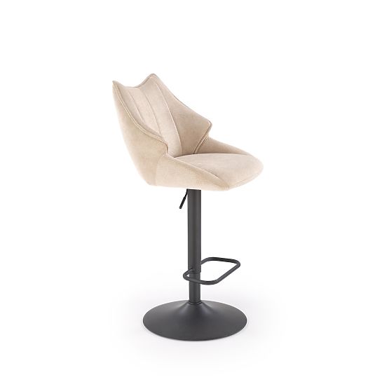 Barhocker H122 Beine - schwarz, Sitz - beige (1p=2Stk)