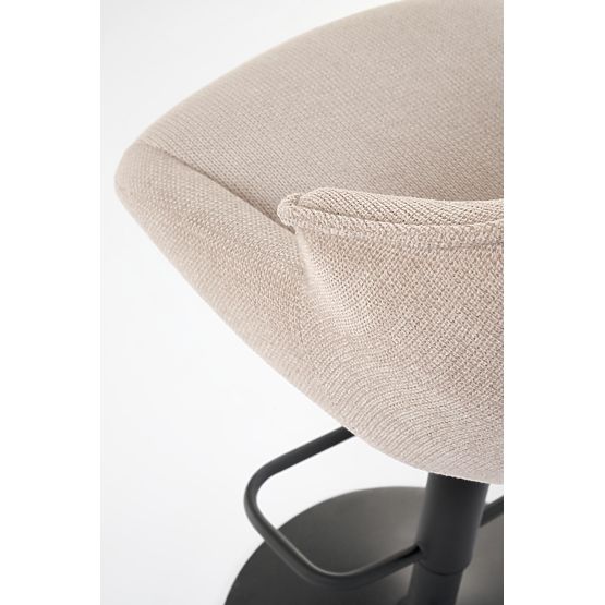 Barhocker H122 Beine - schwarz, Sitz - beige (1p=2Stk)