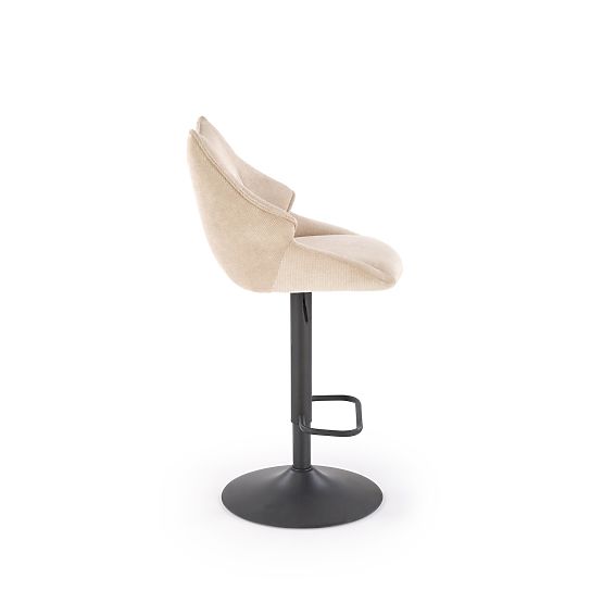Barhocker H122 Beine - schwarz, Sitz - beige (1p=2Stk)