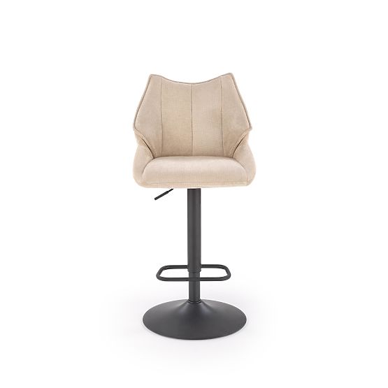 Barhocker H122 Beine - schwarz, Sitz - beige (1p=2Stk)