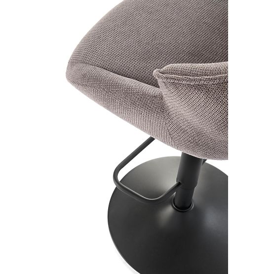 Barhocker H122 Beine - schwarz, Sitz - grau (1p=2 Stk.)