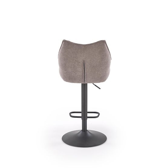 Barhocker H122 Beine - schwarz, Sitz - grau (1p=2 Stk.)