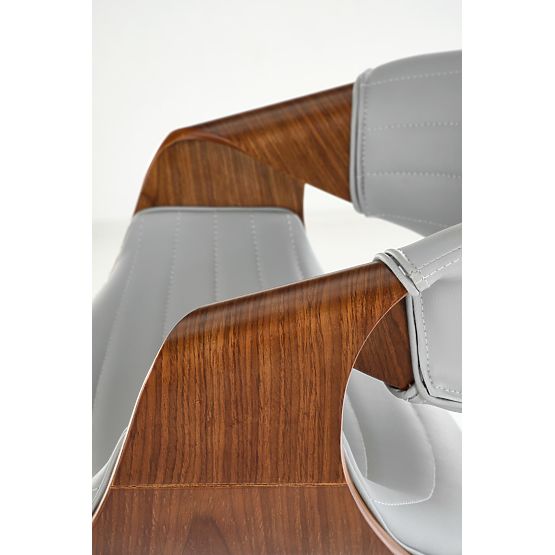 Barhocker H123 grau / nussbaum (1p=1Stk)